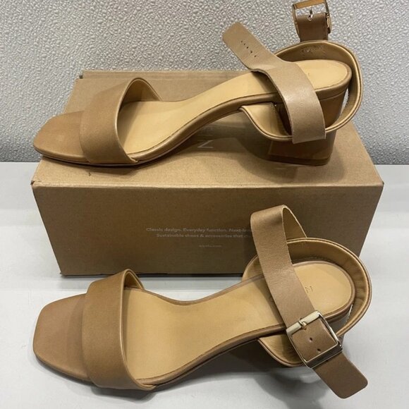 NEW NISOLO STRELLA Block Heel Sandals – Women’s Size 9 – Almond – - Picture 1 of 9
